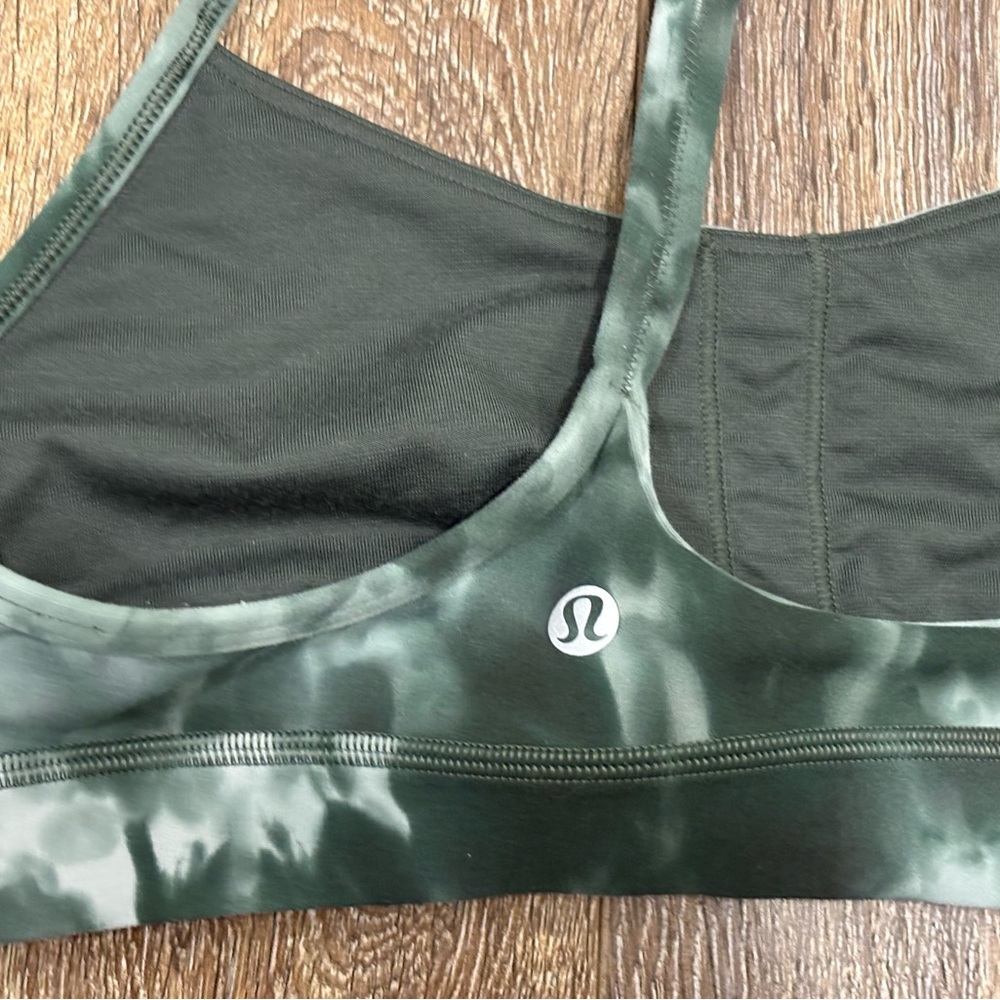Lululemon Flow Y Nulu Bra *Light Support Diamond Dye Starlight Smoked Spruce - Picture 5 of 7